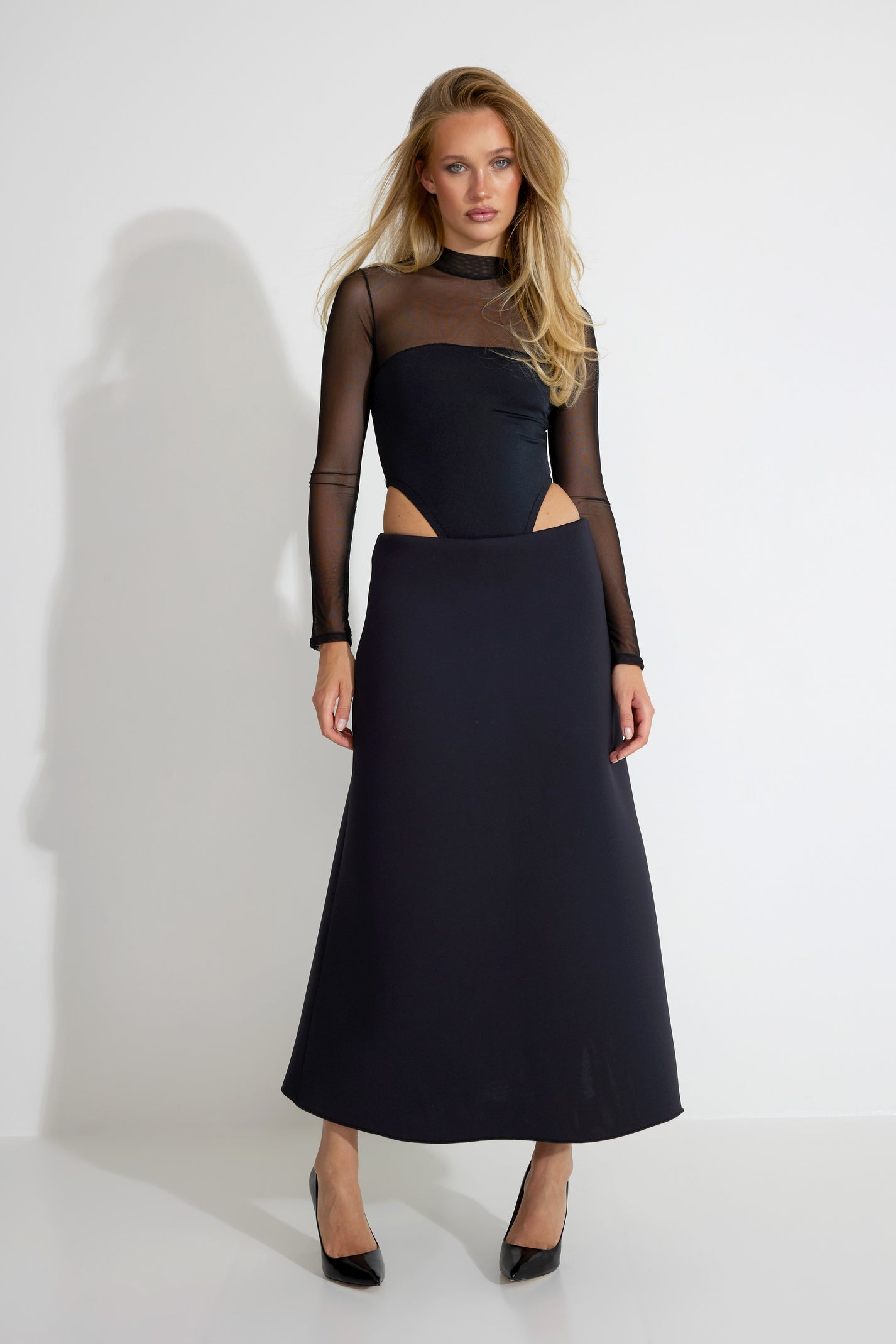 SCUBA LONG SKIRT