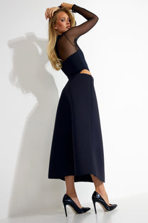 SCUBA LONG SKIRT